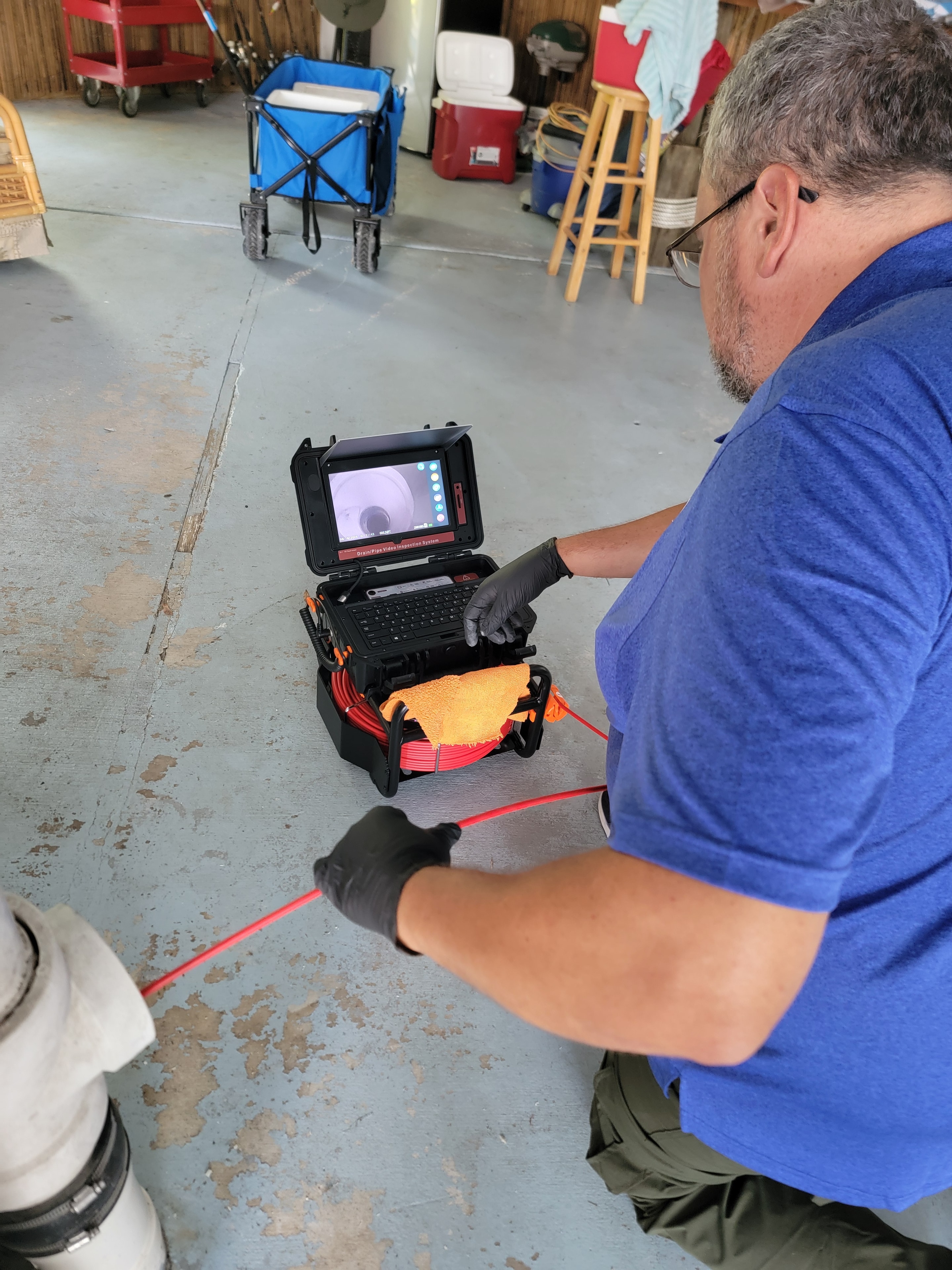 Sewer scope camera inspection